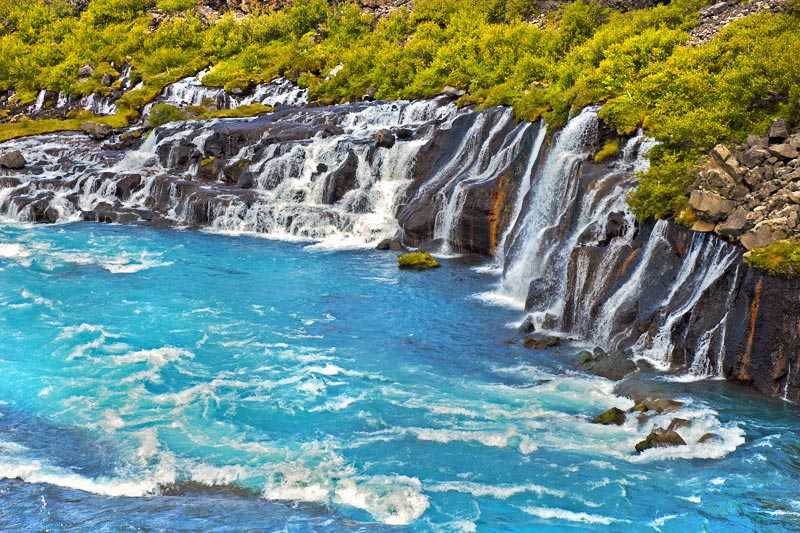hraunfossar-waterfalls